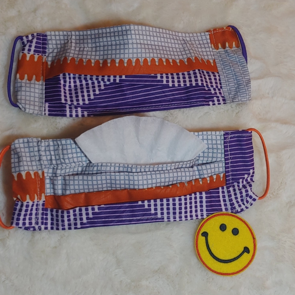 Nose Bar & Filters Pocket African Print Face Masks